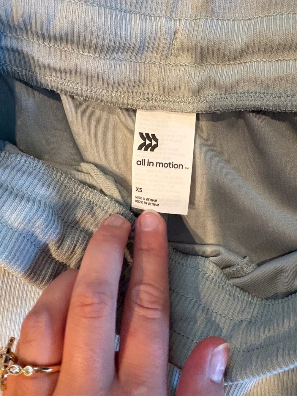 All in motion Light Sage Wide-Leg Drawstring Pants - Picture 3 of 4